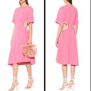 See by Chloe pink cutout midi dress